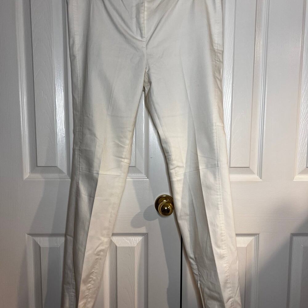 Per Se White Stretch Ankle Pants Size 12 Slim